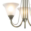 Boston 3 Light Semi Flush Antique Brass complete with Glass