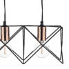 Midi 3 Light Bar Pendant Black & Bright Copper Detail