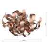 Rawley 4 Light Flush Brushed Copper