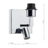 Anvil Wall Bracket Polished Chrome LED Without Shade