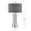 Bokara Table Lamp Silver With Shade