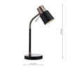 Bond Task Table Lamp Black Copper