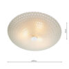 Colby 3 Light Glass Flush