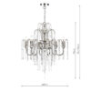 Daniella 6 Light Pendant Polished Nickel Crystal Dual Mount