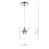 Decade 1 Light Pendant Polished Chrome/Clear