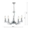 Elka 5 Light Pendant Satin Chrome