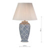 Ely Table Lamp Blue/White