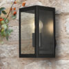 Era Outdoor Wall Light Black Glass IP44