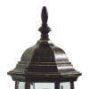 Hambro Outdoor Wall Light Black/Gold Glass IP43