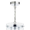 Decade 3 Light Pendant Polished Chrome Glass