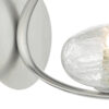 Leighton Wall Light Satin Chrome & Sugar Cane Glass