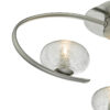 Leighton 3 Light Semi Flush Satin Chrome Glass