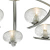 Leighton 5lt Semi Flush Satin Chrome & Sugar Cane Glass