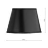 Lexington Black Faux Silk Oval Shade 20cm