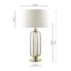 Lucie Table Lamp Satin Brass With Shade