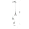 Lyall 3 Light Pendant Polished Chrome Glass