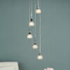 Lyall 5 Light Pendant Polished Chrome Glass