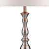 Madrid Table Lamp Satin Chrome With Shade