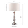 Madrid Table Lamp Satin Chrome With Shade