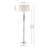 Madrid Floor Lamp Satin Chrome With Shade