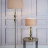 Madrid Floor Lamp Antique Brass With Shade