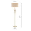 Madrid Floor Lamp Antique Brass With Shade