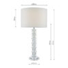 Mina Table Lamp Polished Chrome & Crystal With Shade