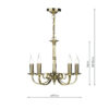 Murray 5 Light Dual Mount Pendant Antique Brass