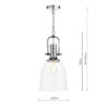 Nolan 1 Light Pendant Polished Chrome/ Clear