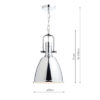 Nolan 1 Light Pendant Polished Chrome