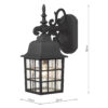 Norfolk Outdoor Wall Light Black Glass IP43