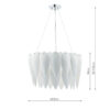 Phillipa 3 Light Pendant White Ceramic