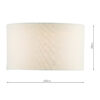 Pyramid White Linen Drum Shade 35cm