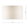 Pyramid White Linen Drum Shade 46cm