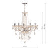 Raphael 5 Light Chandelier Champagne Crystal