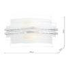 Sector Small Wall Light Frosted Glass Polished Chrome LED