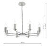 Tyler 8lt Pendant Satin Nickel Fitting Only