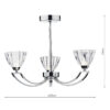 Vito 3 Light Semi Flush Polished Chrome