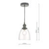 Arvin Pendant Antique Chrome & Glass