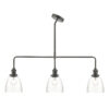 Arvin 3 Light Bar Pendant Antique Chrome & Glass