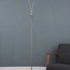 Opus Floor Lamp Satin Chrome