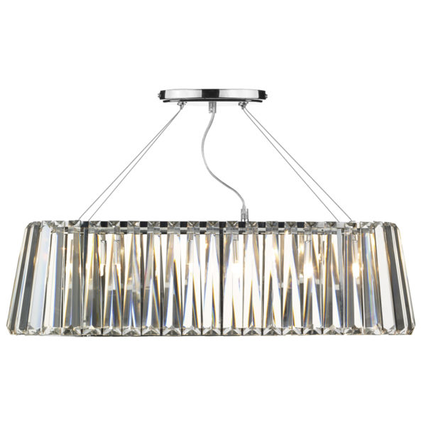 CEC0350 Cecilia 3 Light G9 Oval Linear Pendant Bar