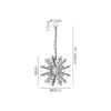 Usha 10 Light Pendant Dimensions