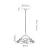 Inca Single Downlight Tiffany Pendant Measurements