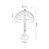 Firefly 2 Light Table Lamp with Curved Shade Measurements