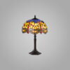 Firefly Table Lamp with Blue/Orange Shade and Octagonal Base