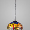 Firefly Single Downlighter Pendant 41cm Orange / Blue