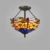 Firefly 3 Light Semi Flush Orange/Blue