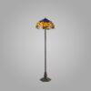 Firefly Octagonal Floor Lamp with Orange/Blue shade