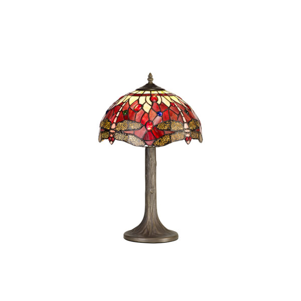 Firefly Tree Style Table Lamp with Red and Pink Shade